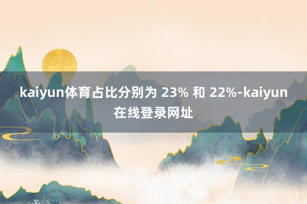 kaiyun体育占比分别为 23% 和 22%-kaiyun在线登录网址